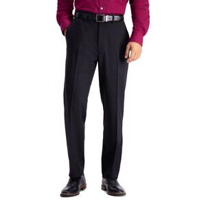 Haggar Men's Travel Performance Tailored Fit Suit Pant Black Solid - Size: 34x32